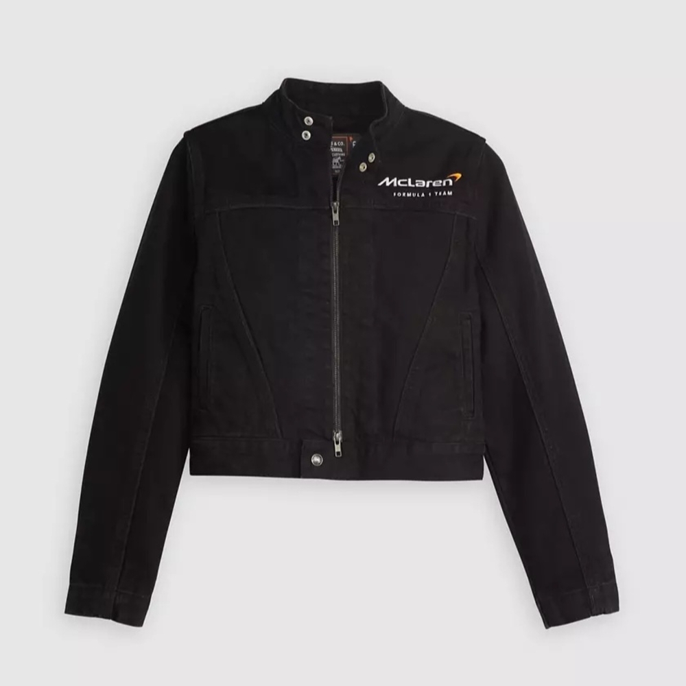 Levi's x McLaren F1 Trucker Jacket Black Denim Coat